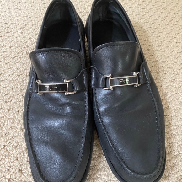 Men’s Ferragamo Leather Loafers Size 9.5 - Picture 2 of 6